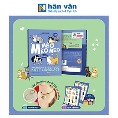 Méo Mèo Meo - Bí Mật Giao Tiếp Từ Cái Vẫy Đuôi Đến Tiếng Grừ Grừ - Tặng Kèm Thẻ Đeo Mica Cá Nhân Hóa + Bộ Sticker Mèo Dễ Thương