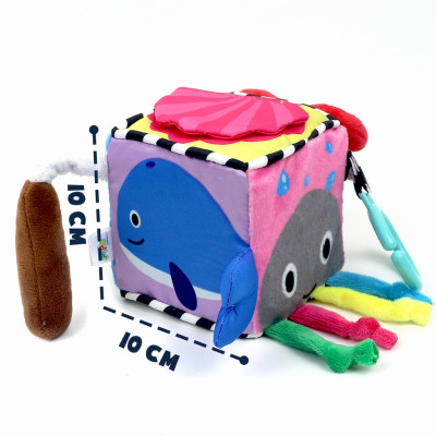 Đồ Chơi Montessori Khối Vải Xúc Xắc Luyện Kỹ Năng Nhiều Chủ Đề