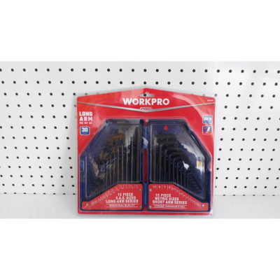 Bộ lục giác 30 chi tiết hệ inch & mm Workpro WP222018 thép hợp kim CR-V - Hàng chính hãng