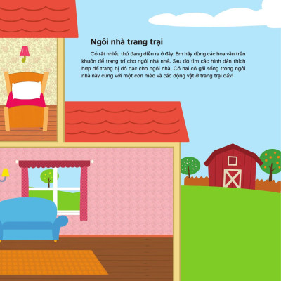 Sách - Trang Trí Ngôi Nhà - Với Gần 600 Miếng Dán Và Khuôn Hình Sáng Tạo - Bìa Cứng