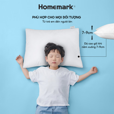 Ruột Gối Lông Vũ Nhân Tạo Homemark - Êm Ái, Thoáng Khí, Chống Bám Bụi, Chống Xẹp Lún, Hỗ Trợ Giấc Ngủ Ngon - 50x70cm