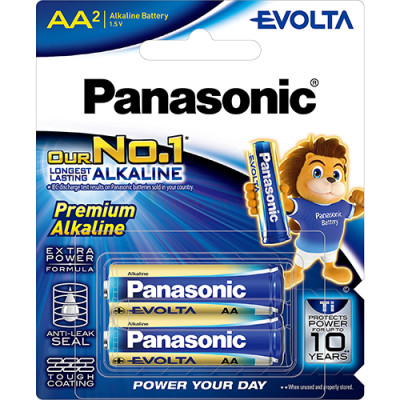 Vỉ Pin kiềm Panasonic Alkaline Evolta AA LR6EG/2B-V (2 viên/10 viên) - Hàng chính hãng