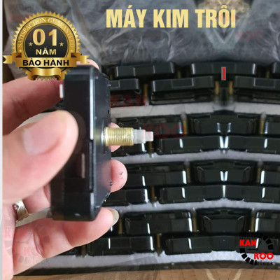 Máy đồng hồ treo tường  (KIM TRÔI)- Silent Quartz hiệu 6168s trục đồng dài 11mm (cốt cao 18mm) bảo hành 12 tháng