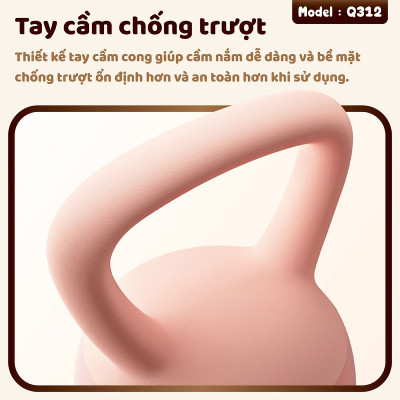 BG Tạ Bình Q312 Cao Su Mềm, chuông Ấm, Tạ Ấm 2kg, 4kg, 5kg, 6kg, 8kg