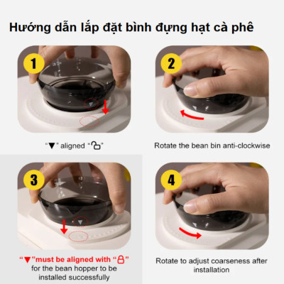 Máy Pha Cà Phê 3-trong-1 HiBREW H14 Espresso-Cappuccino-Latte Kết Hợp Máy Xay Cafe 15 Chế Độ, 1270W - Hàng Nhập Khẩu, Bảo Hành 12 Tháng