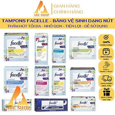 Tampons FACELLE - Siêu Thấm Hút - Jessa - Tiện Lợi - Nhỏ Gọn - Dễ Sử Dụng Tampon Ob