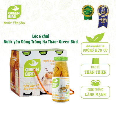 Nước Yến Đông Trùng Hạ Thảo Green Bird Tăng Cường Sức Khỏe Chai 185ml