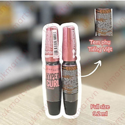 Mascara Dài và Cong Mi Maybelline New York Hyper Curl Waterproof Màu Đen