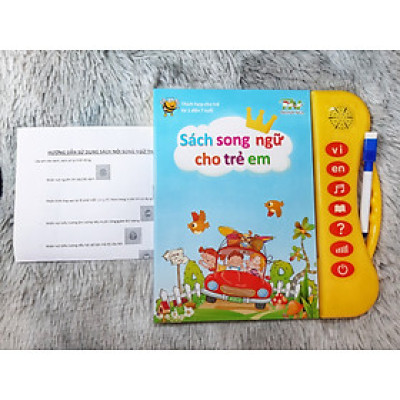 Đồ Chơi Bảng Nói Điện Tử Song Ngữ Anh - Việt 24 Trang Cho Bé Phát Triển Ngôn Ngữ Tặng Kèm 3 Pin Và Bút Nhấn