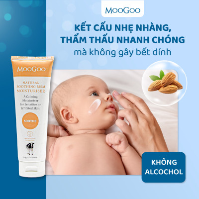 Kem dưỡng ẩm hạnh nhân hỗ trợ tái tạo phục hồi da cho bé Nhạy cảm, Viêm da cơ địa, Chàm sữa, vảy nến Moogoo