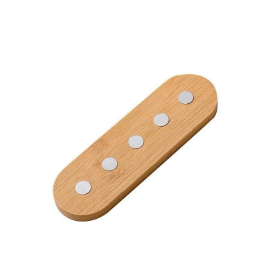 Đế Móng Mẫu Bằng Gỗ Hình Oval Dài 13cm Màu Vàng Kèm 5 Chân Gắn Móng Giả Nailbox Dày Đẹp Làm Nail Tiện Lợi, Đế Gỗ Dày Đẹp Gắn Nam Châm