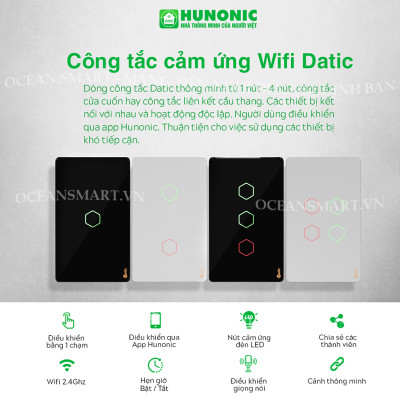 Công Tắc Cảm Ứng, Công Tắc Wifi Thông Minh Datic - DTSW
