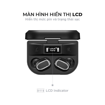 Tai nghe True Wireless Stereo Energizer UB2607 - tích hợp sạc dự phòng 2600mAh, thiết kế nhỏ gọn, âm thanh chuẩn HD - HÀNG CHÍNH HÃNG