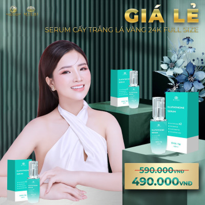 Serum Mychi - serum cấy trắng lá vàng 24k cam kết hàng chính hãng