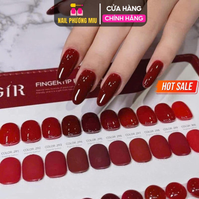 Set Sơn Gel Đỏ BUBGIR 12 Màu Không Ánh Tím Số 25 Chai 15ml Làm Nail Siêu Bóng, Chất Sơn Đặc Mướt, Tặng Bảng Màu BUB GiR Cao Cấp