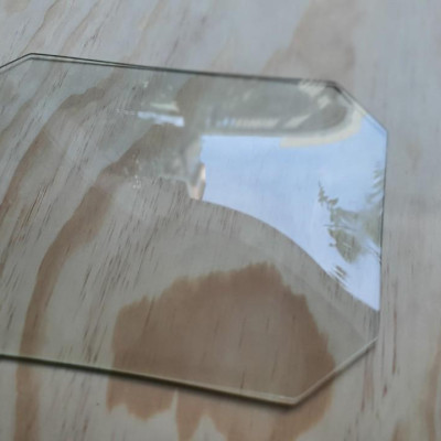 Kính CONG (MO) hình bát giác NGANG (bằng thủy tinh 2mm) dùng cho đồng hồ treo tường, đồng hồ cổ, đồng hồ  treo tường mặt hình bát giác đứng