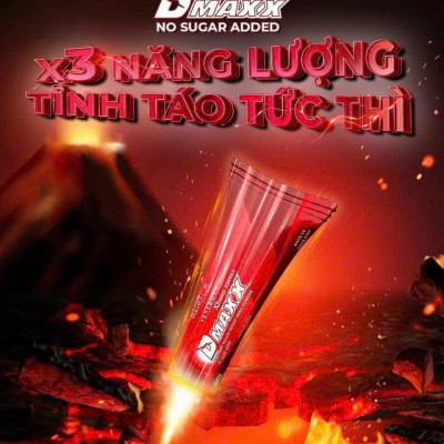 DMAXX thức uống bổ sung vitamin năng lượng không đường DAMODE 40 gói màu đỏ mỗi gói 2,2gr