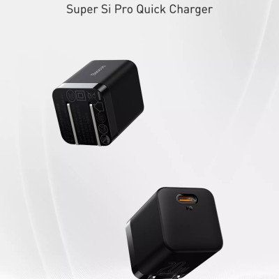 Baseus Super Si Pro Bộ sạc USB C có thể gập lại 20W nhỏ gọn và cực bền cổng Type C Sạc nhanh cho iPhone 12 Pro Max Bộ sạc nhanh Samsung Xiaomi iPhone Huawei - Hàng Chính Hãng