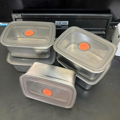 Hộp Inox 150ML Dày Dặn, Nắp Đậy Silocon Hút Chân Không, zoang chống chàn