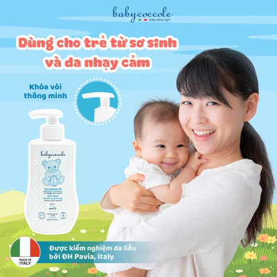 Sữa tắm giữ ẩm cho bé Babycoccole 0M+ chiết xuất hoa sen