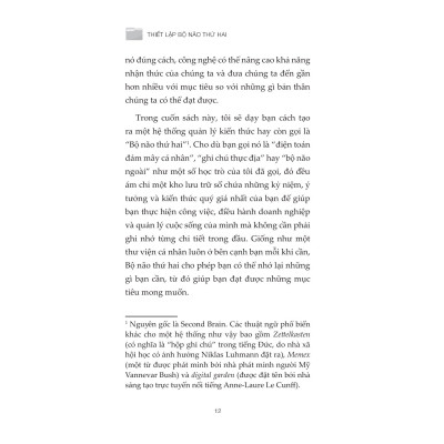 Buiding A Second Brain - Thiết Lập Bộ Não Thứ Hai