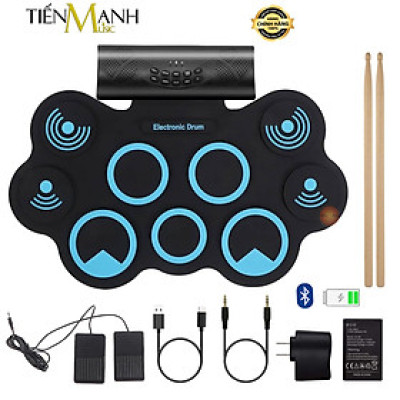 Trống Điện tử 9 Mặt Konix MD868 - USB Electronic Drum Kit Ultra Portable 9 Pad Digital Hàng Chính Hãng
