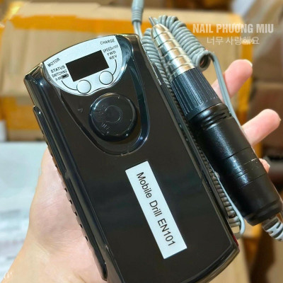 Máy Mài Móng Tích Điện EN101 Tay Đen Cao Cấp, Công Suất 30,000 RPM, Pin Tích Điện Gọn Nhẹ, Dễ Dùng Cho Làm Nail Chuyên Nghiệp