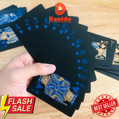 Bộ bài tây nền đen cao cấp - Bài tây nhựa PVC chống nước, đàn hồi tốt - Bộ bài Poker cao cấp nền đen chính hãng D Danido