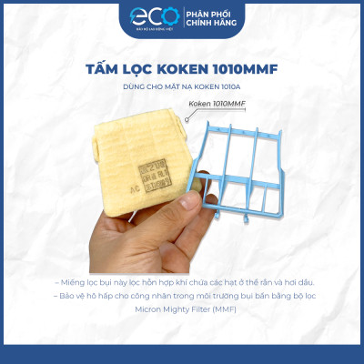 Tấm Lọc Koken 1010MMF Cho Mặt Nạ Phòng Bụi Koken 1010A | Lọc Bụi Siêu Mịn, Công Nghệ Tĩnh Điện Nhật Bản