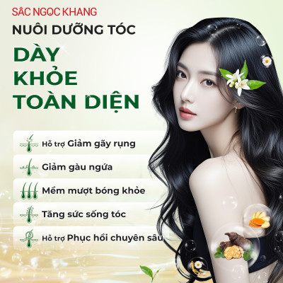 Dầu Xả 26 Thảo Dược Sắc Ngọc Khang - Hỗ Trợ Làm Sạch Sâu, Giảm Gãy Rụng, Phục Hồi Hư Tổn, Nuôi Dưỡng Mái Tóc Chắc Khỏe Bồng Bềnh