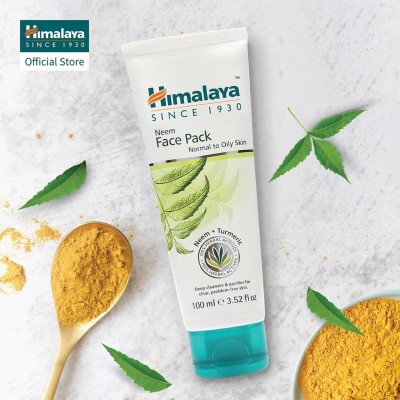 Mặt Nạ Đất Sét Lá Neem Đẩy Mụn Ẩn Hút Dầu Thừa Himalaya Neem Face Pack 100ml