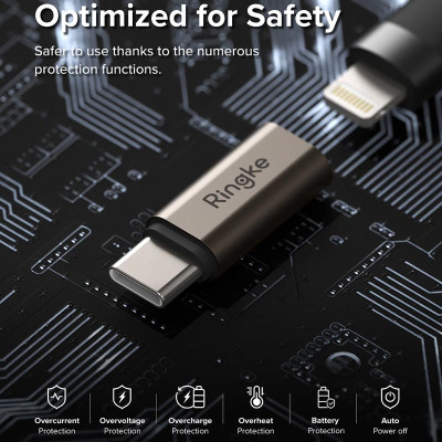 Bộ 2 đầu chuyển RINGKE LN to C OTG Adapter - Hàng Chính Hãng