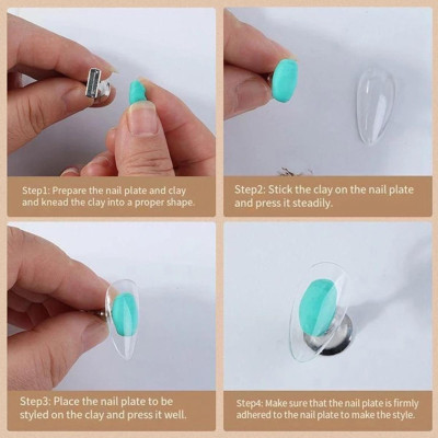 Keo Đa Năng Dán Đế Móng Mẫu 102 Miếng Keo Mini Màu Xanh, Đất Sét Dính Có Thể Tái Sử Dụng Làm Nail Cố Định Siêu Bền Phương Miu keo dán móng giả