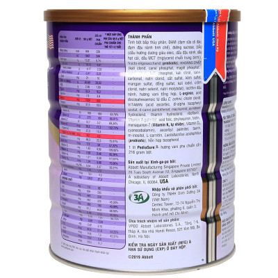 Sữa bột Abbott Pediasure 850g cho trẻ từ 1 - 10 tuổi