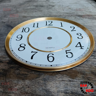 Mặt số đồng hồ treo tường nhôm dập nổi kiểu số HỌC TRÒ đường kính 18cm