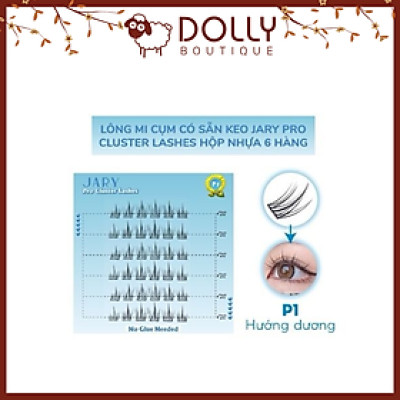 Lông Mi Giả Cụm Có Keo Sẵn Tự Nhiên Jary Pro Cluster Lashes Hộp Nhựa 6 Hàng P1 Hướng Dương
