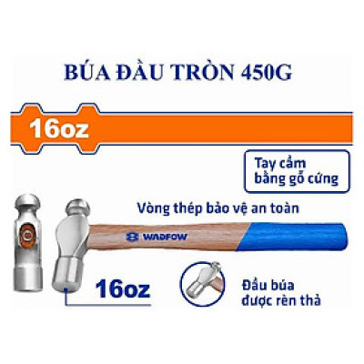 [CHÍNH HÃNG] Búa đầu tròn 450g WMB5316 WADFOW