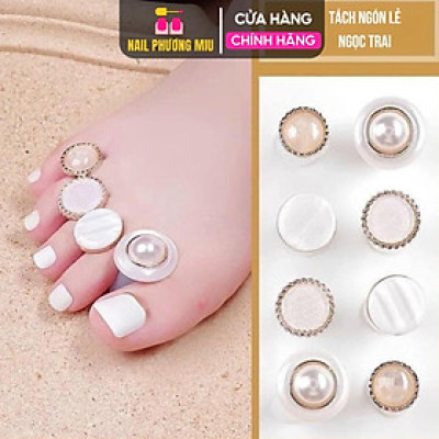 Tách Ngón Lẻ Ngọc Trai Hình Tròn, Hình Cô Gái Cao Cấp Túi 8 Chiếc Làm Nail Tiện Lợi Khi Sơn Và Chụp ảNh, Đế Silicon Đàn Hồi Tốt