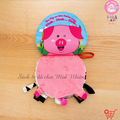 Sách Vải Lật Mở Đa Tương Tác Cho Bé từ 0 Tháng Tuổi, Kêu Sột Soạt Thú Vị - Lalala Baby