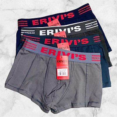 Quần Lót Đùi Nam Boxer Cotton Lưng To Erivi’s 045 – Êm Ái, Thoáng Khí, Chuẩn Men
