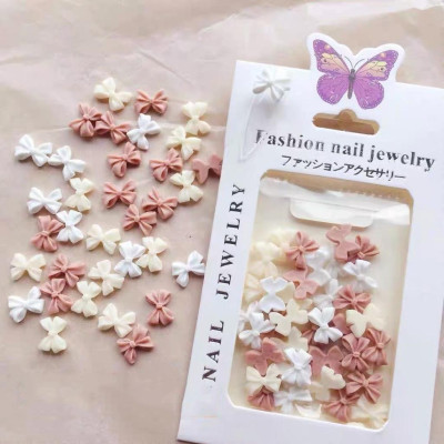 Charm Nơ Nhựa Mix Màu Làm Nail, Chất Liệu Nhựa Cao Cấp, Set Trang Trí Móng Nhiều Màu Sắc Tươi Sáng Dành Cho Thợ Làm Nail Nữ Women