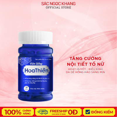Viên Uống Hoa Thiên Hộp 30 viên giúp cân bằng nội tiết tố nữ, hạn chế lão hóa da , bí quyết cho chị em  trẻ đẹp (Sắc Ngọc Khang)