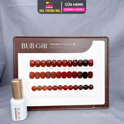 Set Sơn Gel BUBGIR12 Màu Tông Nâu Số 26 Làm Nail Cao Cấp, Tặng Bảng Màu Cao Cấp, Bền Màu, Đặc Mướt, Tạo Xu Hướng Móng Ngọt Ngào Nữ Women đỏ đô