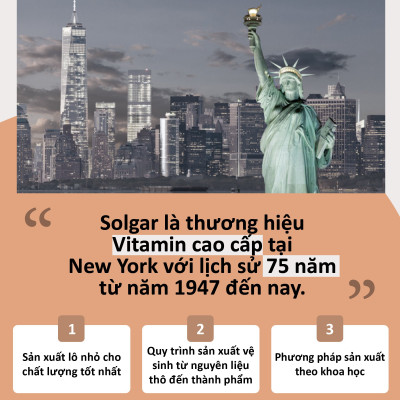 NHẬP KHẨU USA CHÍNH HÃNG - Viên uống tăng cường sức khỏe sinh lý nam giới, ngăn ngừa các bênh tuyến tiền liệt Solgar Kẽm Citrate 30mg