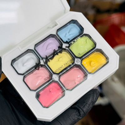 Set Gel Dặm Huaxi 9 Màu Số 01 Nhiều Màu Siêu Xinh Chất Đặc Mịn Không Cần Pha Bột Làm Nail Mùa Hè Phong Cách Hàn Quốc