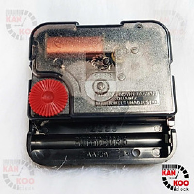 Máy Đồng Hồ Treo Tường Kim Trôi YoungTown Đài Loan 12888 – Bánh Xe Đỏ – Trục Đồng 9mm – Chạy Êm, Bền, Chuẩn Cho Đồng Hồ