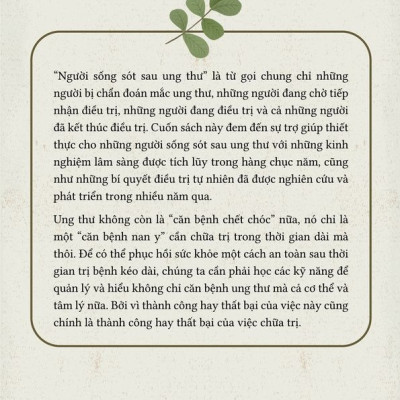 Cuộc Sống Sau Ung Thư