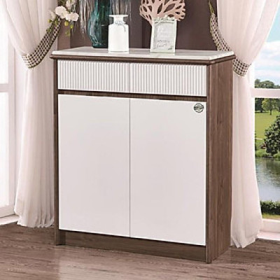 Tủ giày 2 cánh mặt gỗ giả đá nhập khẩu Juno Sofa PH-TG6002 cao cấp