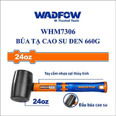 [CHÍNH HÃNG] Búa tạ cao su đen 660g WHM7306 WADFOW