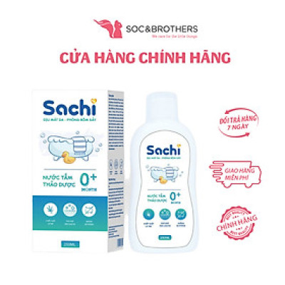 Nước tắm thảo dược Sachi O+ 250ml cho bé